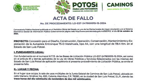 El fallo se dio a conocer el 28 de noviembre y después el Congreso local aprobó otorgar la concesión.