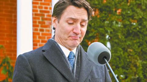 Canada's Prime Minister Justin Trudeau speaks to reporters, announcing he intends to step down as Liberal Party leader, but he will stay on in his post until a replacement has been chosen, from his Rideau Cottage residence in Ottawa, Ontario, Canada, January 6, 2025. REUTERS/Patrick Doyle