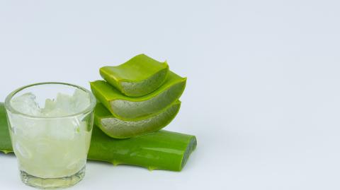 Agua de sábila o aloe vera.