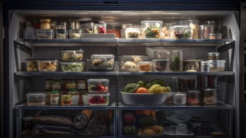 Comida en el refrigerador