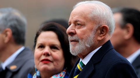 Maya Fernández junto al presidente de Brasil, Luiz Inácio Lula Da Silva.