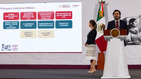 Marath Bolaños en la conferencia mañanera.
