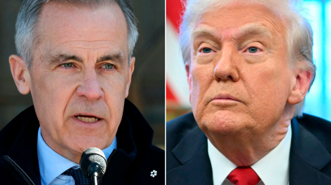 Mark Carney, primer ministro de Canadá y Donald Trump, presidente de Estados Unidos.