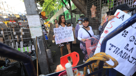 Marcha de personas trabajadoras sexuales el 1 de mayo de 2025.