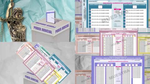 Boletas que se utilizarán durante las Elecciones Judiciales.
