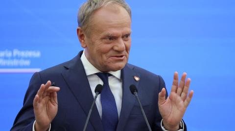 Friedrich Merz, canciller alemán en Varsovia, Polonia. Foto: Reuters
