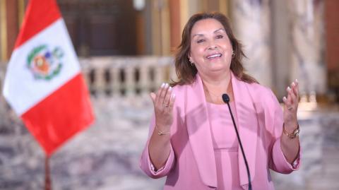 Dina Boluarte, presidenta de Perú.