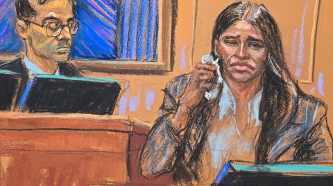 Casandra Ventura, de 38 años, acudió por cuarto día consecutivo al Tribunal Federal del Distrito Sur de Nueva York