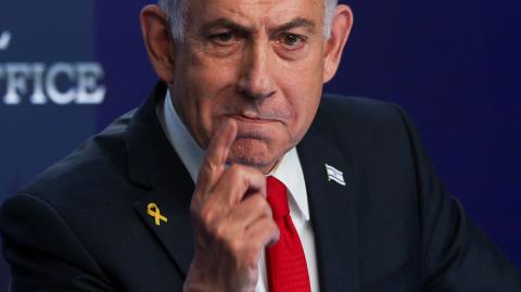 Benjamin Netanyahu, durante una conferencia de prensa el 22 de mayo de 2025. Foto: Reuters.