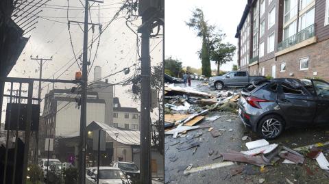 Los principales destrozos estuvieron en techumbres, árboles, postes del tendido eléctrico y vehículos.