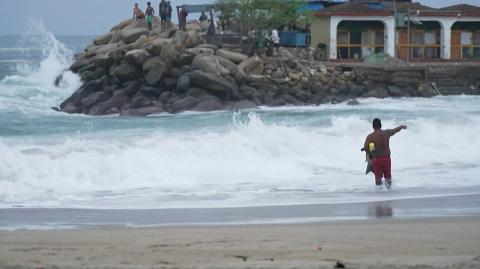 El Huracán Erick se fortaleció la tarde del miércoles a Categoría 3 de 5 en la escala Saffir-Simspon. Foto: AFP