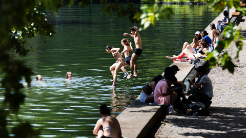 Ola de calor en París.