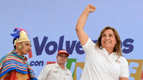 Dina Boluarte, presidenta de Perú.