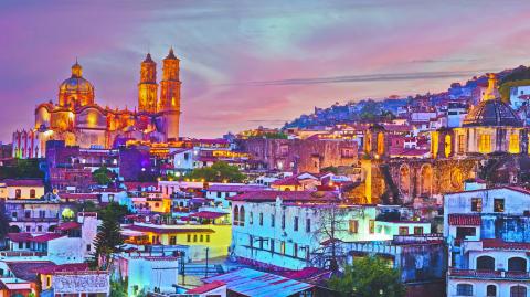 Panorama of Taxco en Mexico