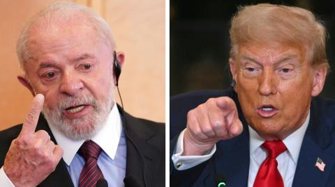 Presidente de Brasil, Luiz Inácio Lula da Silva, y el presidente de Estados Unidos, Donald Trump.