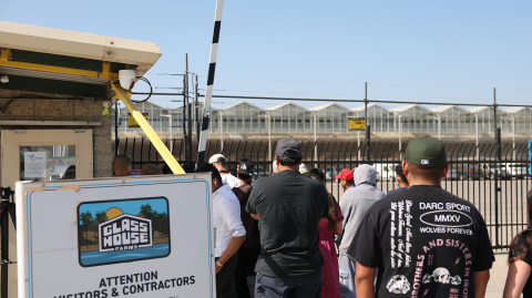 Glass House Farms in Camarillo, California. The raid took place on Thursday, July 10, in Carpinteria and Camarillo, two farming communities in Ventura County, about an hour northwest of Los Angeles.