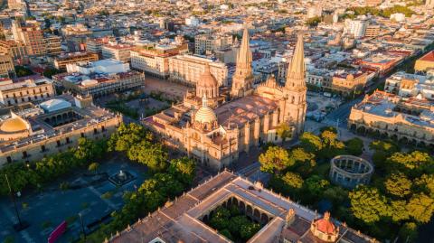 Panorámica del centro de Guadalajara, capital de Jalisco.