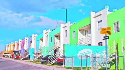 AGUASCALIENTES, MEXICO - OCTOBER 6, 2013:  Housing development for influx of people in Fraccionamiento Los Pericos area of Aguascalientes city, one of the most rapidly growing city in Mexico.