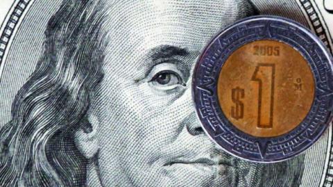 La divisa local cayó levemente tras tocar su mejor nivel en dos semanas impulsada por la debilidad del billete verde ante apuestas de un recorte de tasas de interés en Estados Unidos.