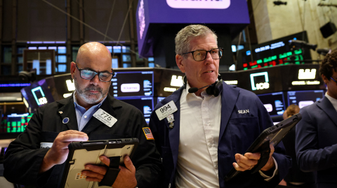 Traders en Wall Street.