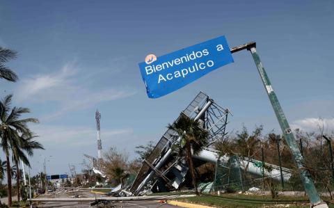 Área siniestrada por el huracán Otis en Acapulco, Guerrero. Foto: AFP