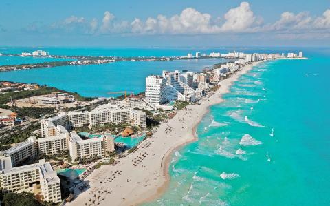 Zona hotelera de Cancún, Quintana Roo. Foto: Shutterstock