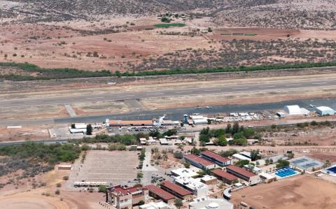 Panorámica del Aeropuerto Internacional de Ciudad Obregón. Foto EE: Cortesía Gobierno de Sonora.