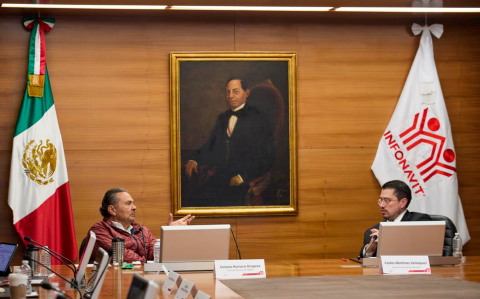 Octavio Romero y Carlos Martínez Velázquez. Foto: Cortesía X / @Infonaviv