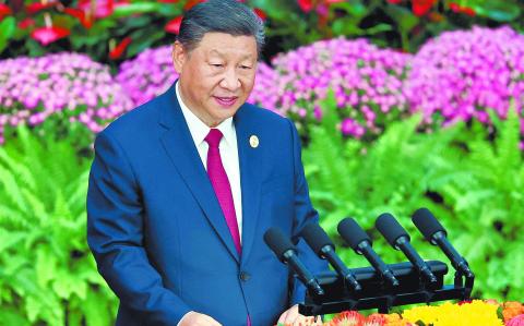 Chinese President Xi Jinping delivers his keynote speech at the opening ceremony of the ninth Forum on China-Africa Cooperation (FOCAC) Summit, at the Great Hall of the People in Beijing, China September 5, 2024. REUTERS/Florence Lo