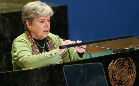 Alicia Bárcena en la ONU.