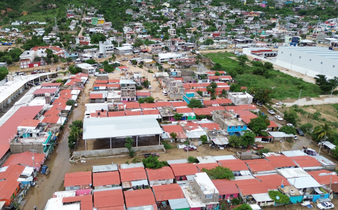 Afectaciones del huracán John en Acapulco, Guerrero.