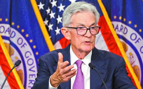 FILE PHOTO: Federal Reserve Board Chair Jerome Powell holds a press conference following a two-day meeting of the Federal Open Market Committee on interest rate policy in Washington, U.S., September 18, 2024. REUTERS/Tom Brenner/File Photo