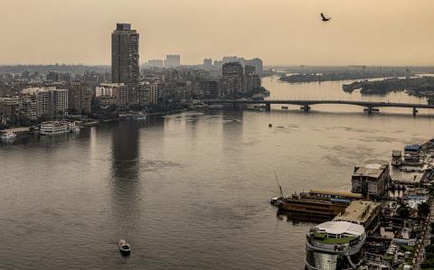 Panorámica del río Nilo entre la capital de Egipto, El Cairo.