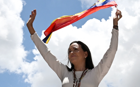 María Corina Machado, líder opositora de Venezuela.