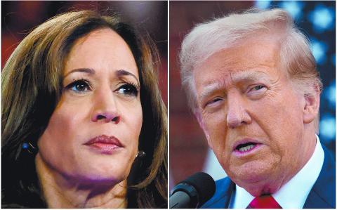 FILE PHOTO: U.S. Vice President Kamala Harris in Milwaukee, Wisconsin, U.S. August 20, 2024 and former U.S. President Donald Trump in Bedminster, New Jersey, U.S., August 15, 2024 are seen in a combination of file photographs. REUTERS/Marco Bello, Jeenah Moon/File Photo