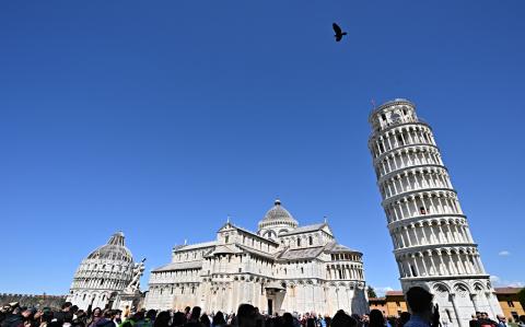 Baptisterio, el Duomo y la Torre de Pisa, en la Piazza dei Miracoli