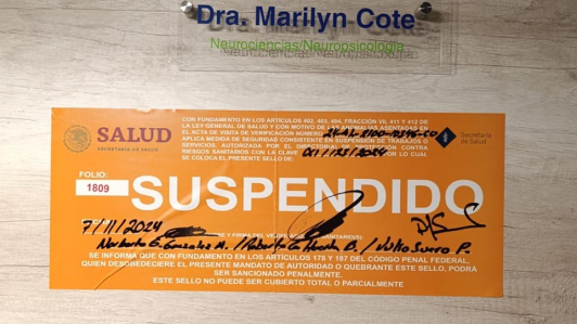 Foto: Cofepris suspende consultorio de Marilyn Cote por "incumplir en graves irregularidades"