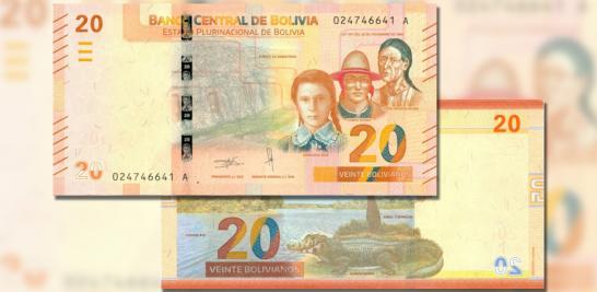 20 bolivianos. 