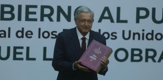 El presidente Andrés Manuel López Obrador rindió su Primer Informe de Gobierno en Palacio Nacional. Foto EE: Eric Lugo