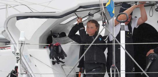 Thunberg logró llegar a Estados Unidos en agosto, luego de realizar un viaje transatlántico a bordo del velero Malizia II. Foto: Reuters