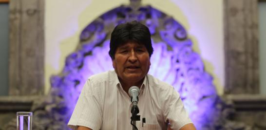 Expresidente de Bolivia, Evo Morales, en conferencia de prensa en el Museo de la Ciudad de México. Foto: Reuters