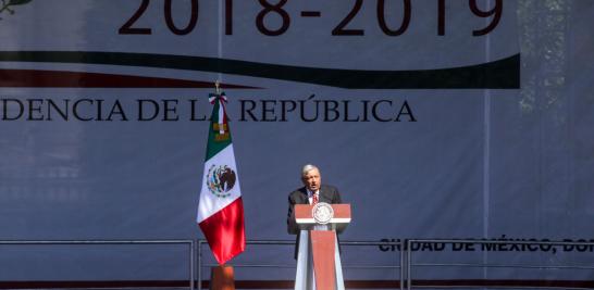 El presidente Andrés Manuel López Obrador hizo un repaso por los principales ejes de su gobierno y programas sociales para adultos mayores, personas con discapacidad, jóvenes e indígenas, principalmente. Foto EE: Eric Lugo