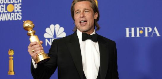 Brad Pitt, fue galardonado como Mejor actor de reparto en película, por su interpretación en Había una vez en Hollywood. Foto: Reuters