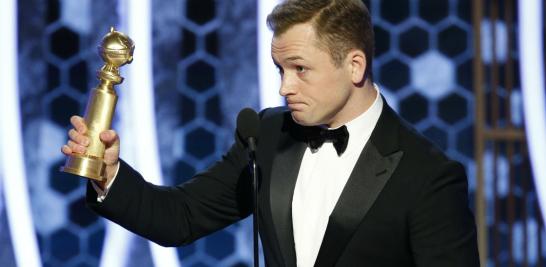 El premio al Mejor actor en película musicial fue para Taron Egerton por Rocketman. Foto: Reuters