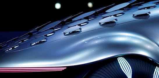 Detalle del auto concepto Mercedes-Benz Vision AVTR. FOTO: REUTERS