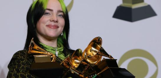 Billie Eilish ganó un Grammy a la grabación del año por su disco debut de estudio "When We All Fall Asleep, Where Do We Go?". Foto: Reuters