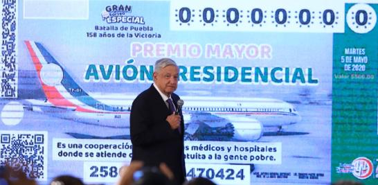 La fecha tentativa para la rifa del avión presidencial sería el 5 de mayo: AMLO. Foto: Notimex