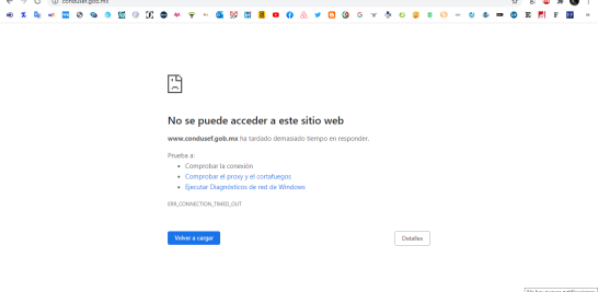 Minutos después de los hackeos, el portal de la Condusef fue desactivado. Foto: Especial.