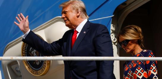 Trump voló a Palm Beach en el Air Force One y fue el primer presidente saliente en 150 años en no asistir a la ceremonia de juramentación de su sucesor. Foto: Reuters