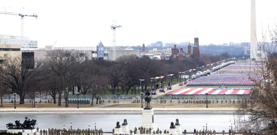 La juramentación de Joe Biden como 46º presidente de Estados Unidos se llevó a cabo sin una gran multitud. Foto: Reuters